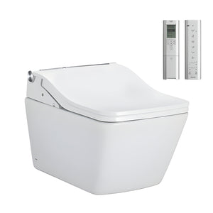 TOTO SW WALL HUNG TOILET WITH WASHLET PACKAGE W/ AUTOLID AND AUTOFLUSH GLOSS WHITE