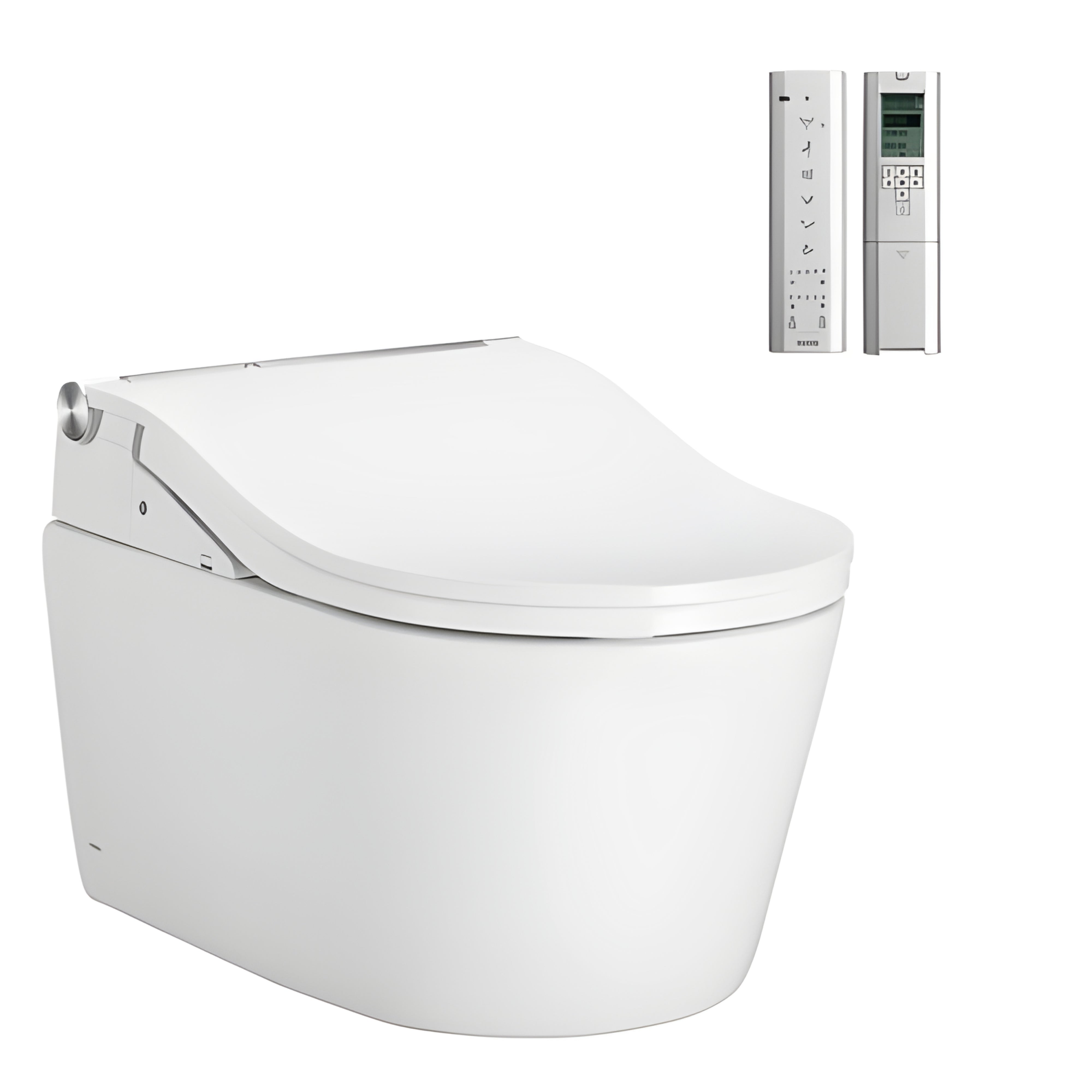 TOTO RW WALL HUNG TOILET WITH WASHLET PACKAGE W/ AUTOLID AND AUTOFLUSH (D-SHAPE) GLOSS WHITE