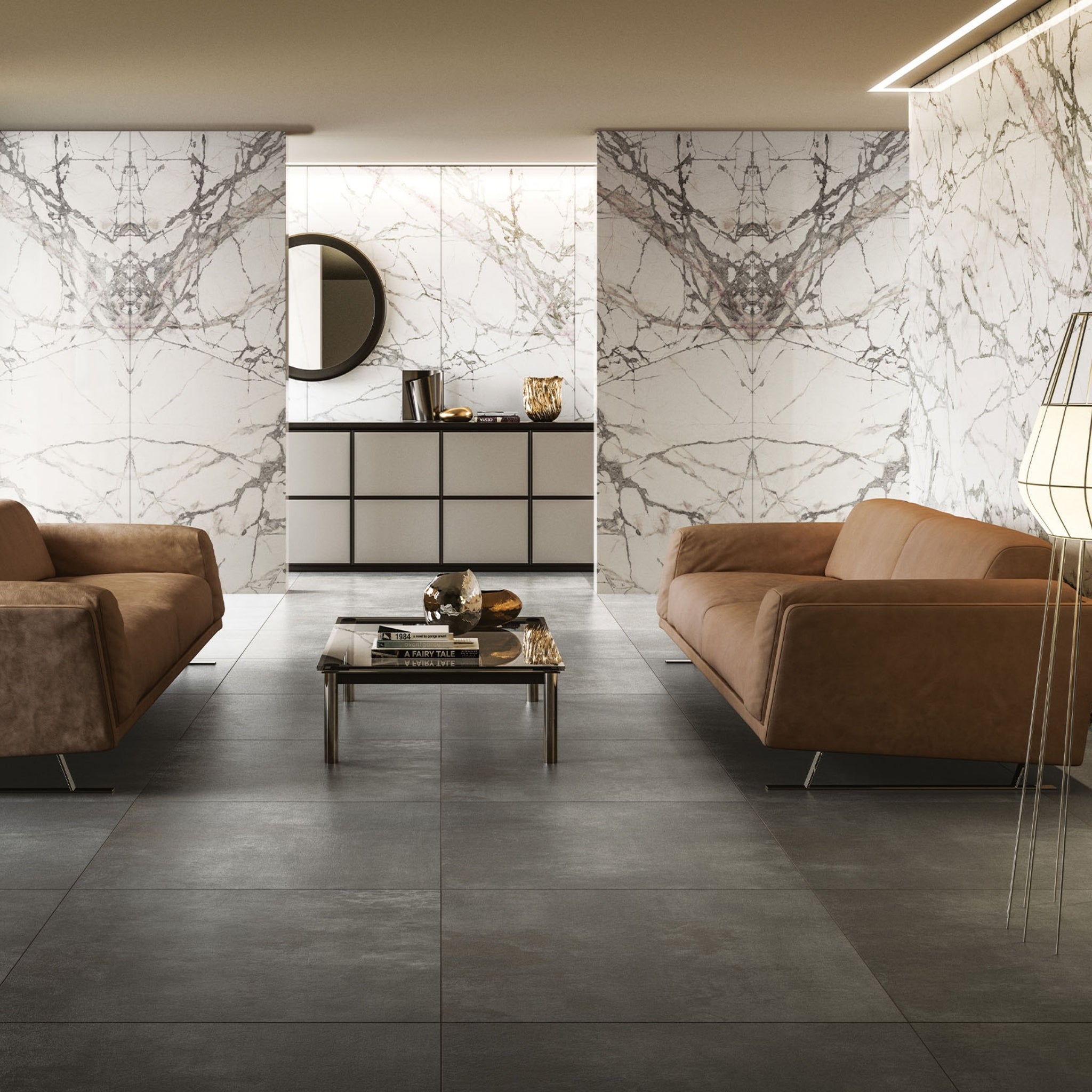 EVERSTONE MEGASLIM CELLINI 2700X900MM RECTANGULAR THIN SLAB (PER PACK)