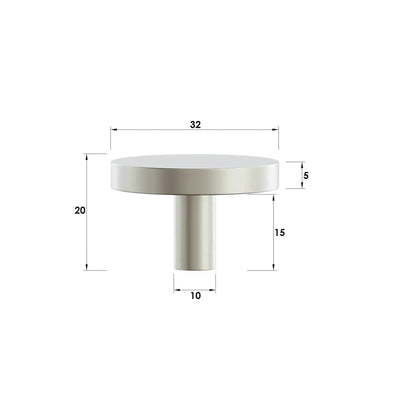 OTTI CHLOE HANDLE BRUSHED NICKEL 32MM