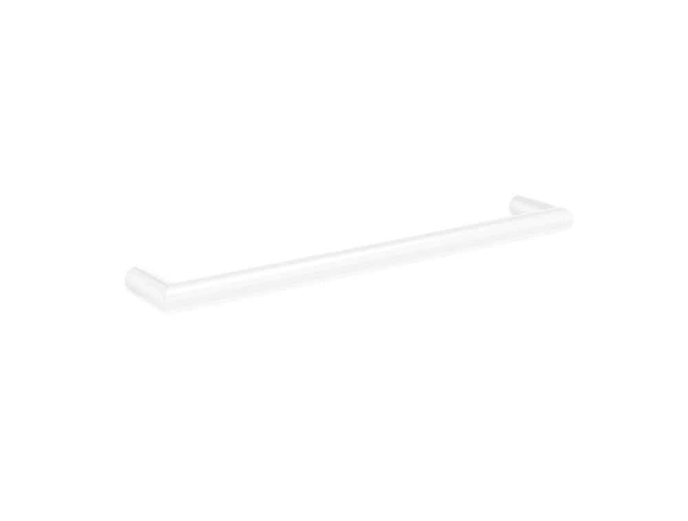 THERMOGROUP ROUND SINGLE BAR HEATED TOWEL RAIL 632MM SATIN WHITE
