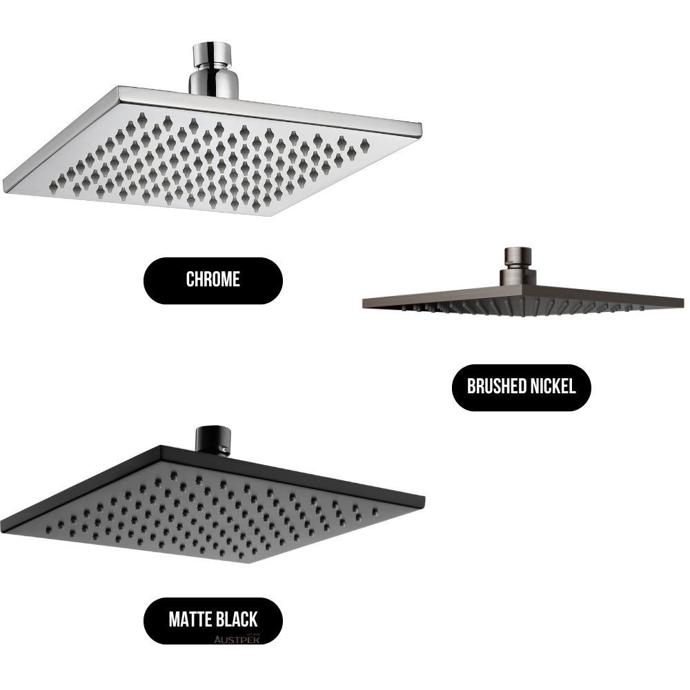 IKON EDEN SHOWER HEAD 200MM MATTE BLACK