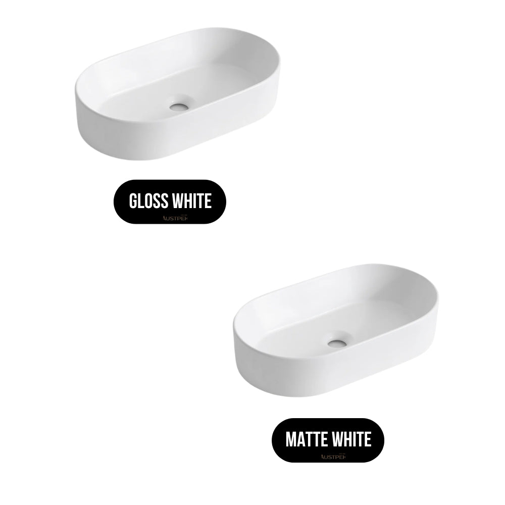 CLAYA PILL ABOVE COUNTER BASIN MATTE WHITE 525MM