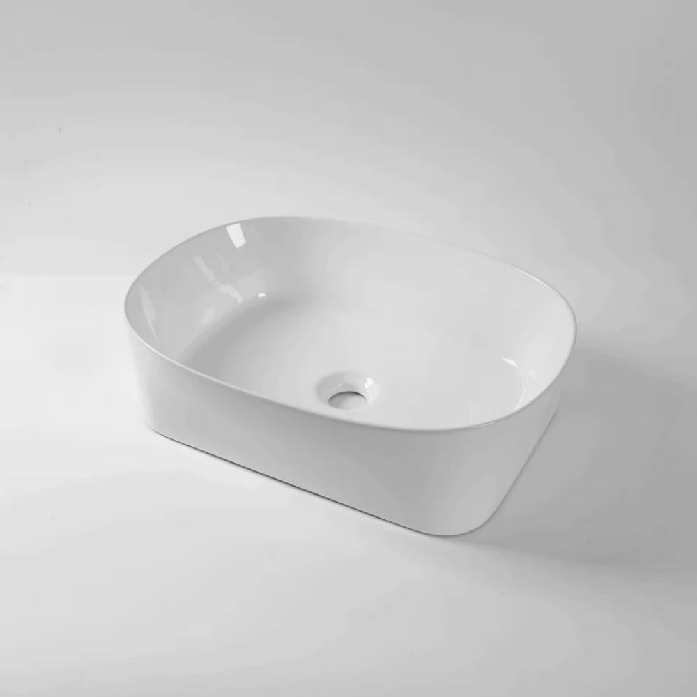 CLAYA DOVE RECTANGULAR ABOVE COUNTER BASIN GLOSS WHITE 500MM
