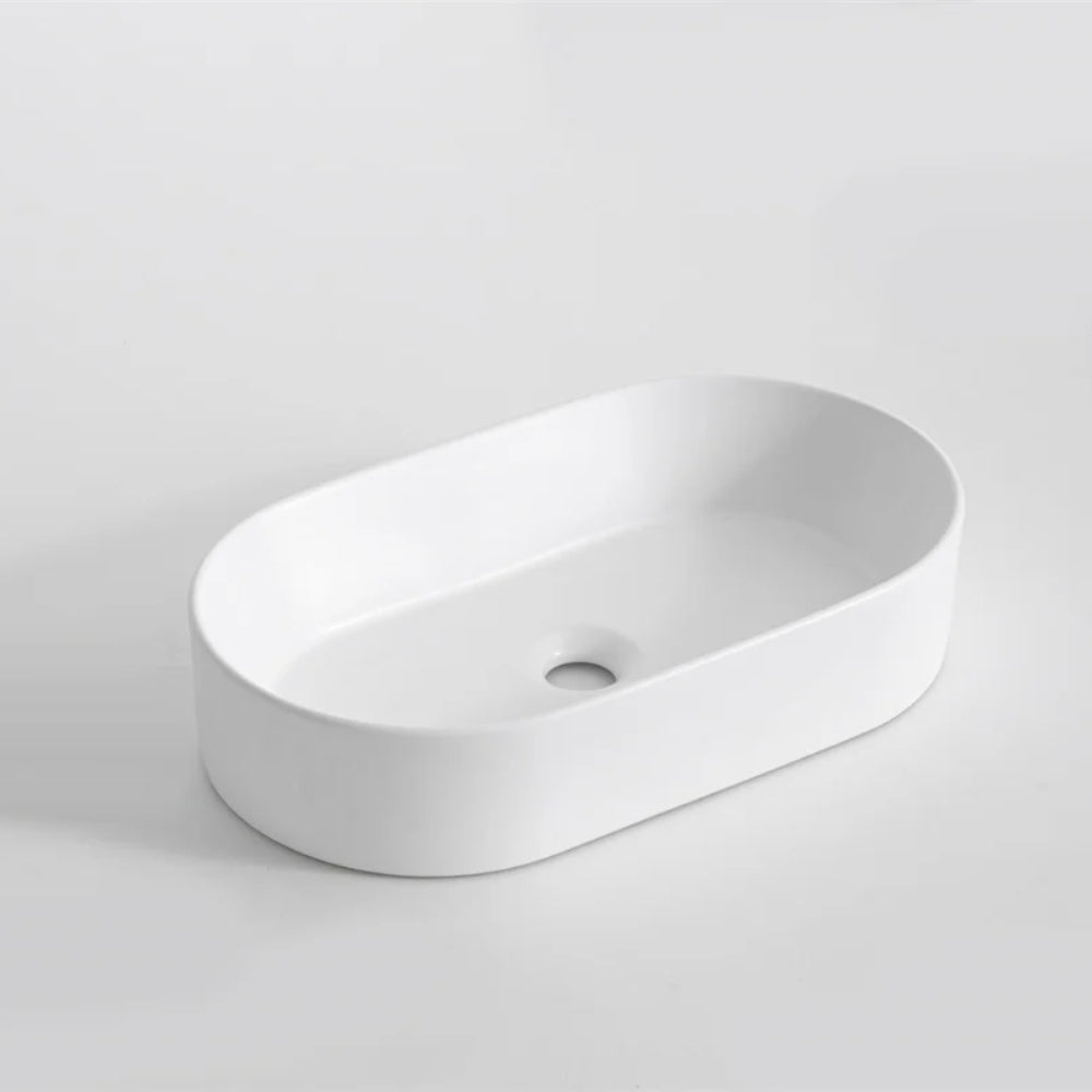 CLAYA PILL ABOVE COUNTER BASIN GLOSS WHITE 525MM