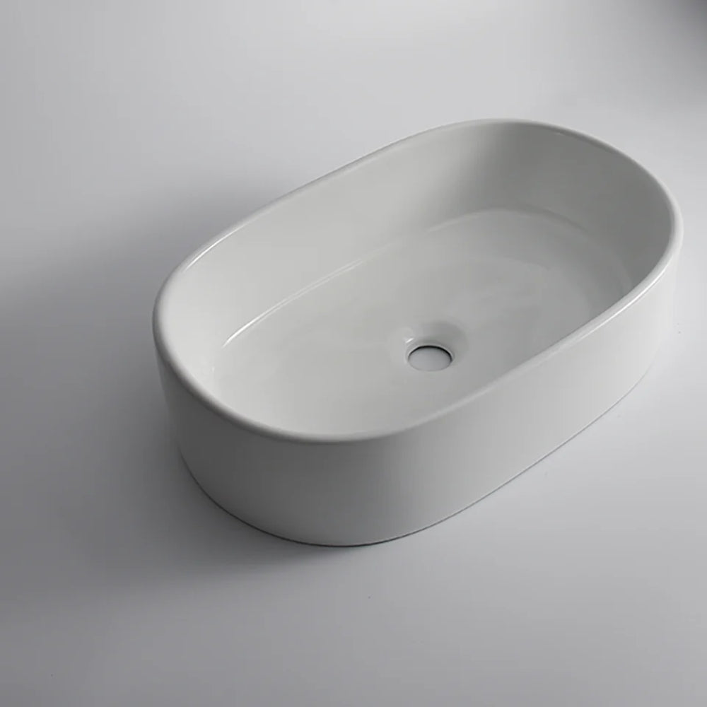 CLAYA PILL ABOVE COUNTER BASIN GLOSS WHITE 560MM