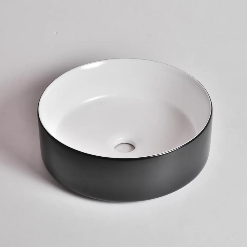 CLAYA NOVA ROUND ABOVE COUNTER BASIN MATTE BLACK 360MM
