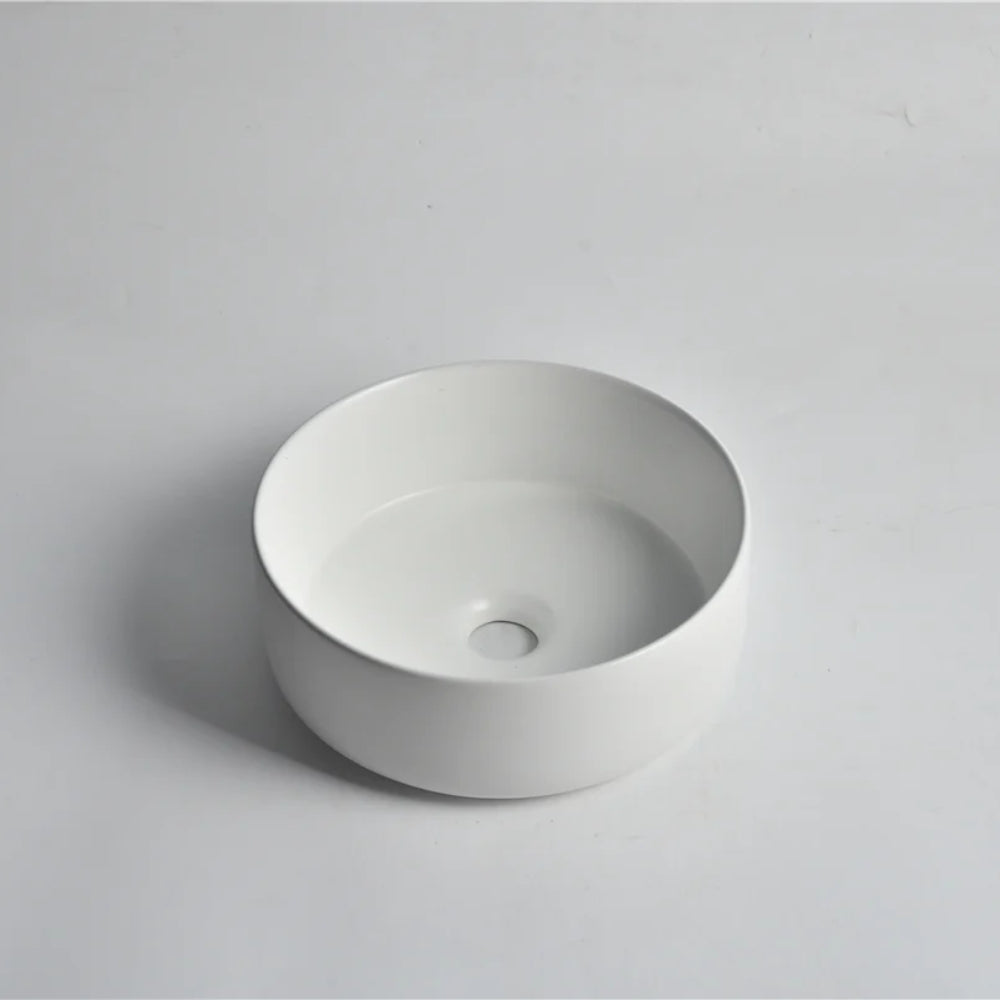 CLAYA ROUND ABOVE COUNTER BASIN MATTE WHITE 300MM