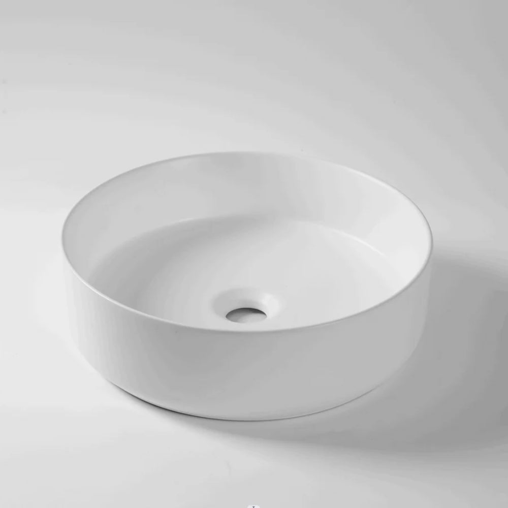 CLAYA ROUND ABOVE COUNTER BASIN MATTE WHITE 405MM