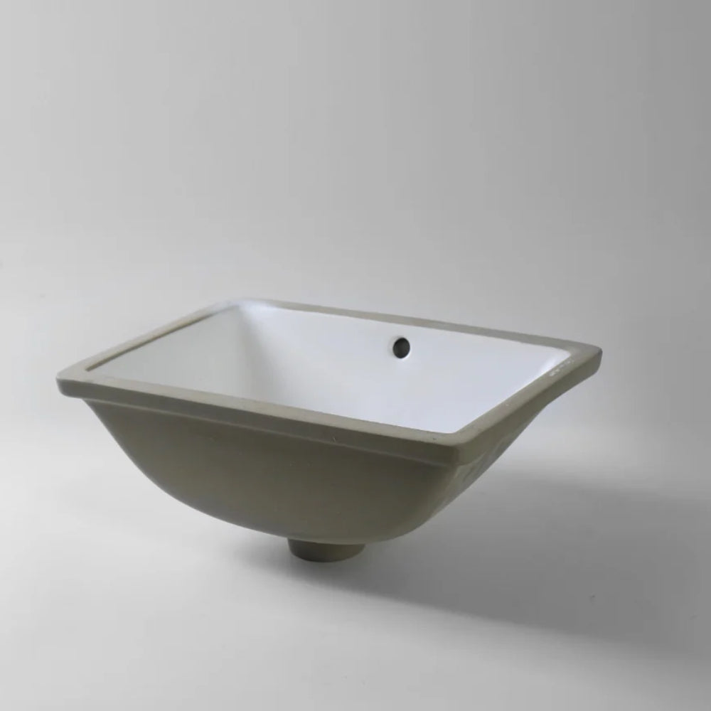 CLAYA RECTANGULAR UNDER COUNTER BASIN MATTE WHITE 465MM