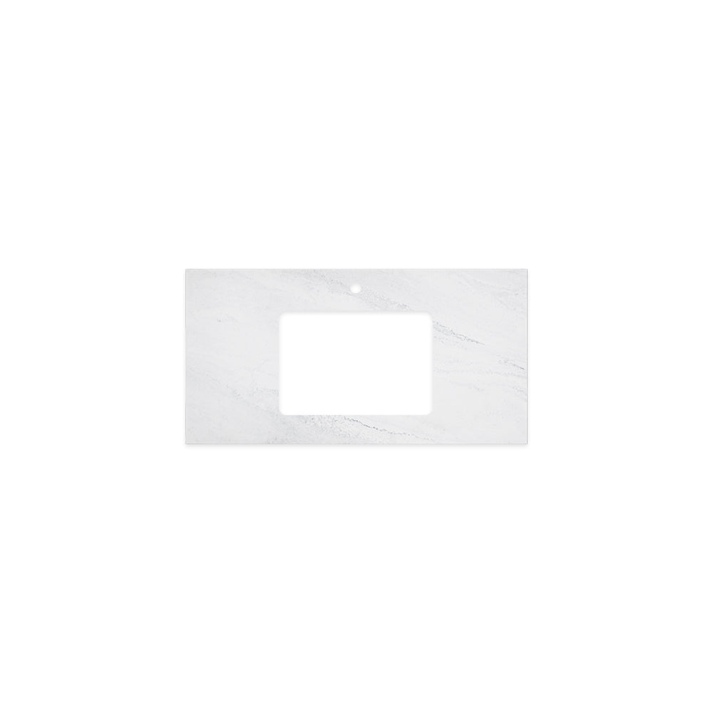 FIENZA CLOUDBURST RECTANGULAR SOLID SURFACE BENCHTOP WITH UNDERMOUNT BASIN HOLE (AVAILABLE IN 600MM, 750MM, 900MM, 1200MM, 1500MM AND 1800MM)