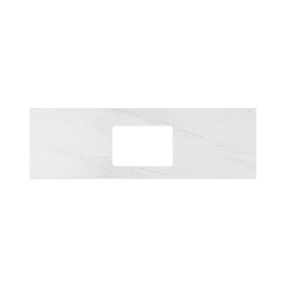 FIENZA CLOUDBURST RECTANGULAR SOLID SURFACE BENCHTOP WITH UNDERMOUNT BASIN HOLE & TAP HOLE (AVAILABLE IN 600MM, 750MM, 900MM, 1200MM, 1500MM AND 1800MM)