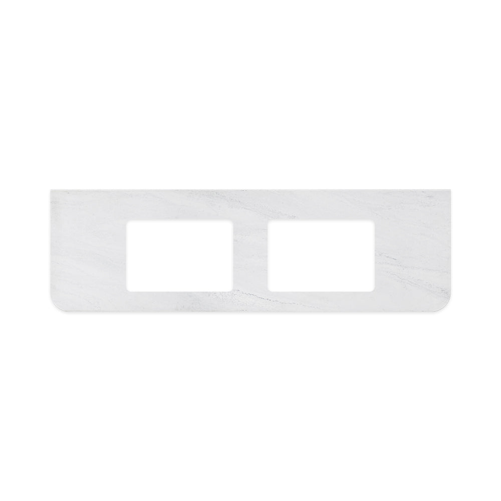 FIENZA CLOUDBURST CURVED SOLID SURFACE BENCHTOP WITH SINGLE UNDERMOUNT BASIN HOLE (AVAILABLE IN 750MM, 900MM, 1200MM AND 1500MM)