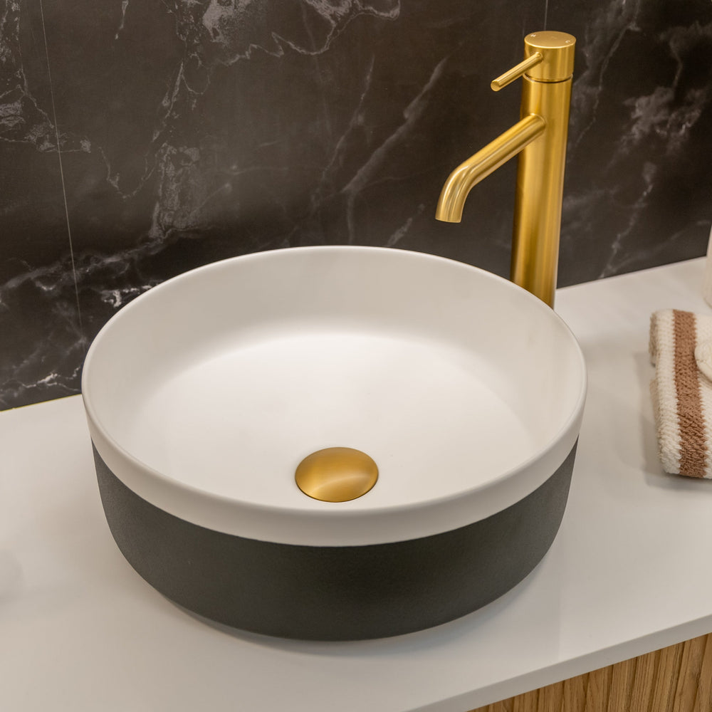CLAYA COLOUR PLUS ROUND ABOVE COUNTER BASIN MATTE WHITE 370MM