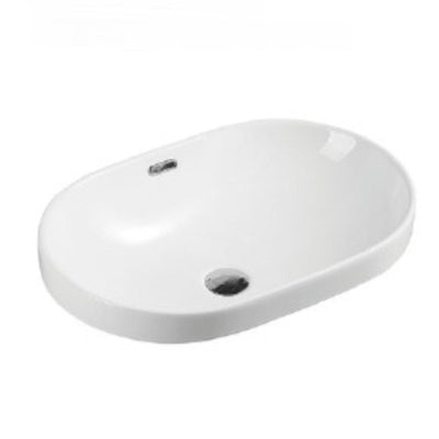 MERCIO COSY OVAL INSERT BASIN GLOSS WHITE 605MM