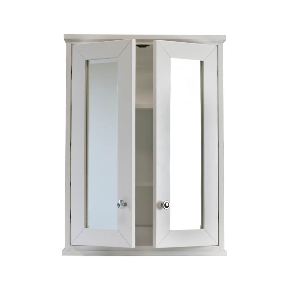 TURNER HASTINGS COVENTRY SATIN WHITE MIRROR SHAVING CABINET 600X810MM