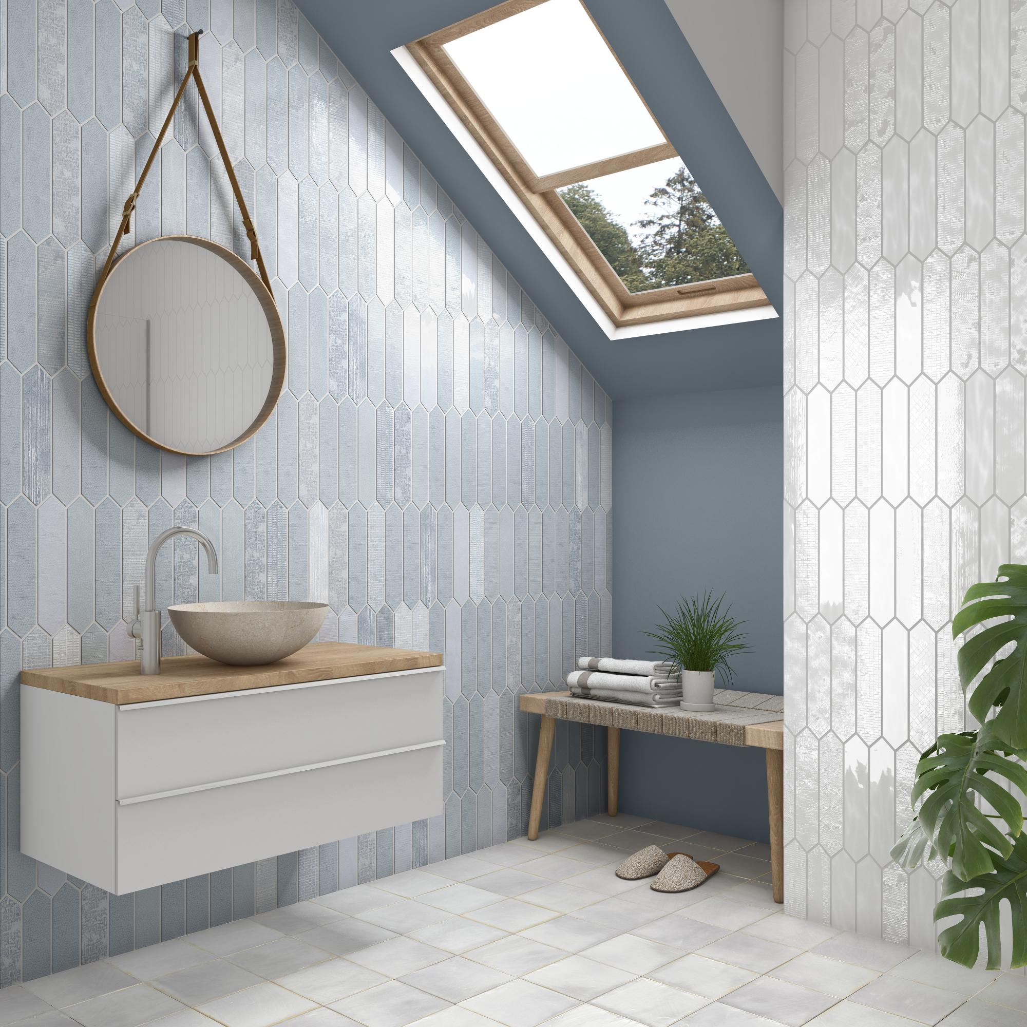 DUNE CERAMICA CRACKLE DECOR LAGUNA GLOSS 65X330MM DIAMOND TILE (PER BOX)