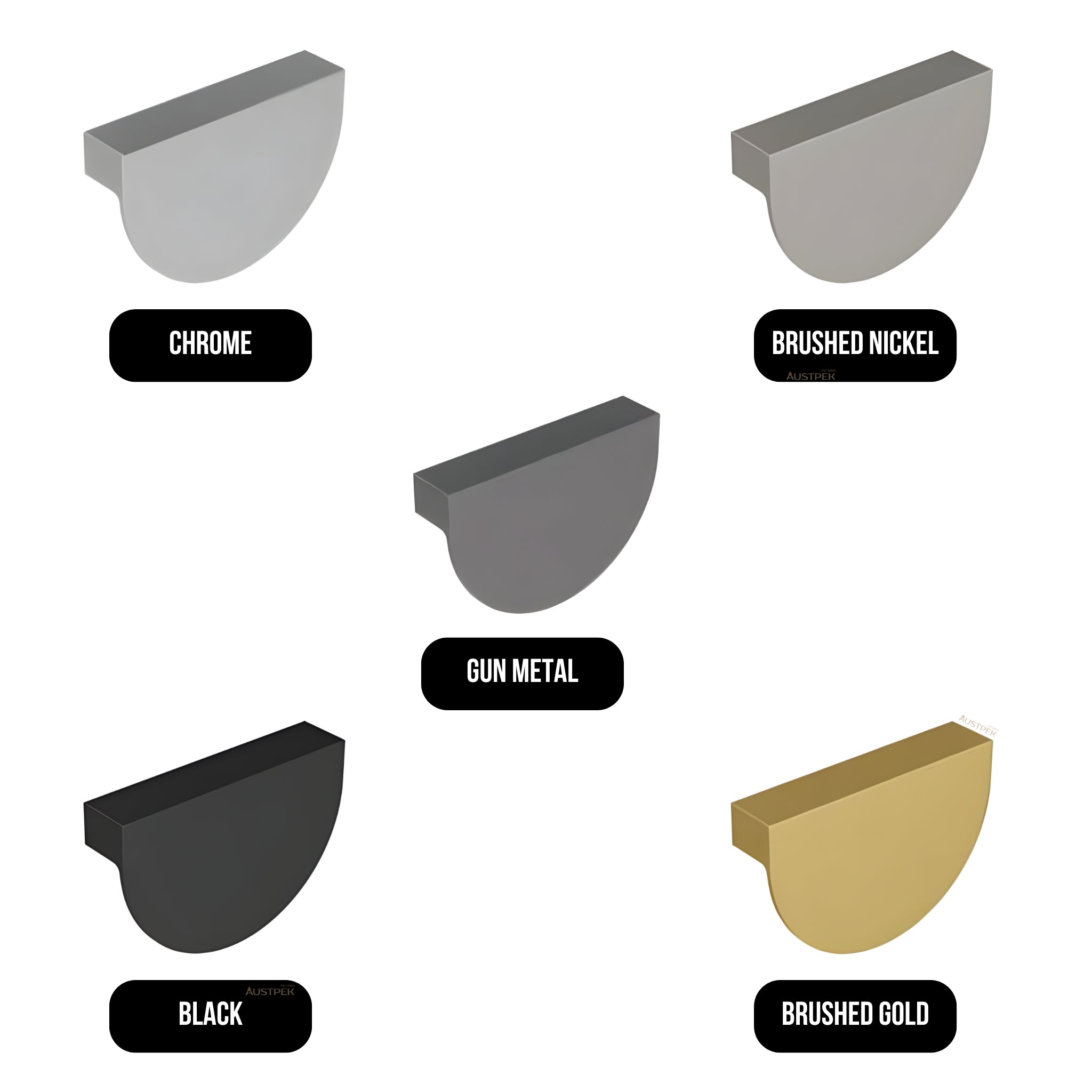 TIMBERLINE CRESCENT HANDLE 96MM GUN METAL