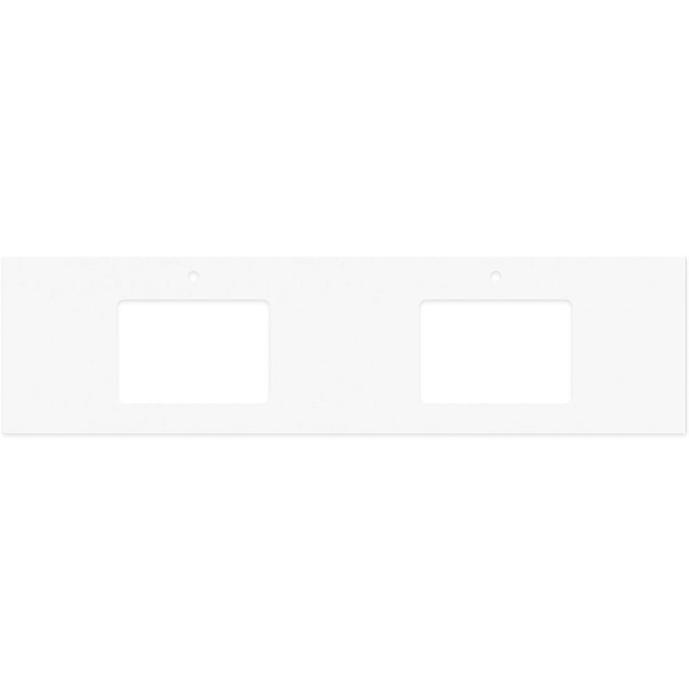 FIENZA CRYSTAL PURE SILICA FREE RECTANGULAR DEPTH STONE BENCHTOP WITH DOUBLE UNDERMOUNT BASIN HOLE & TAP HOLE (AVAILABLE IN 1500MM AND 1800MM)