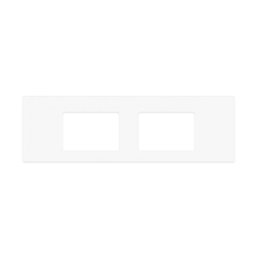 FIENZA CRYSTAL PURE SILICA FREE RECTANGULAR STONE BENCHTOP WITH DOUBLE UNDERMOUNT BASIN HOLES (AVAILABLE IN 1500MM AND 1800MM)