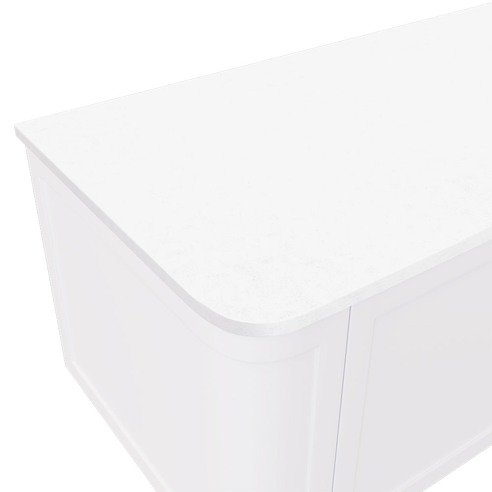 FIENZA CRYSTAL PURE SILICA FREE CURVED DEPTH STONE BENCHTOP (AVAILABLE IN 750MM 900MM 1200MM AND 1500MM)