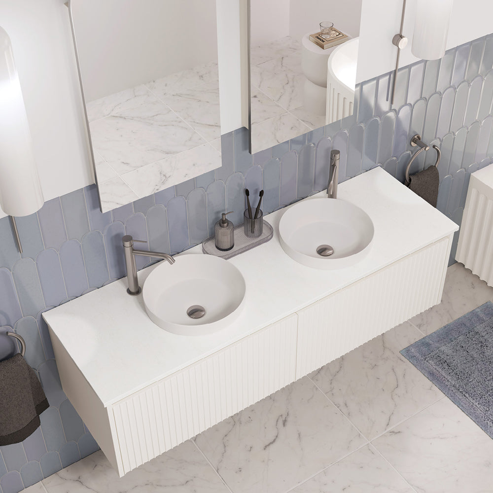 FIENZA CRYSTAL PURE SILICA FREE RECTANGULAR STONE BENCHTOP (AVAILABLE IN 600MM, 750MM, 900MM, 1200MM, 1500MM AND 1800MM)