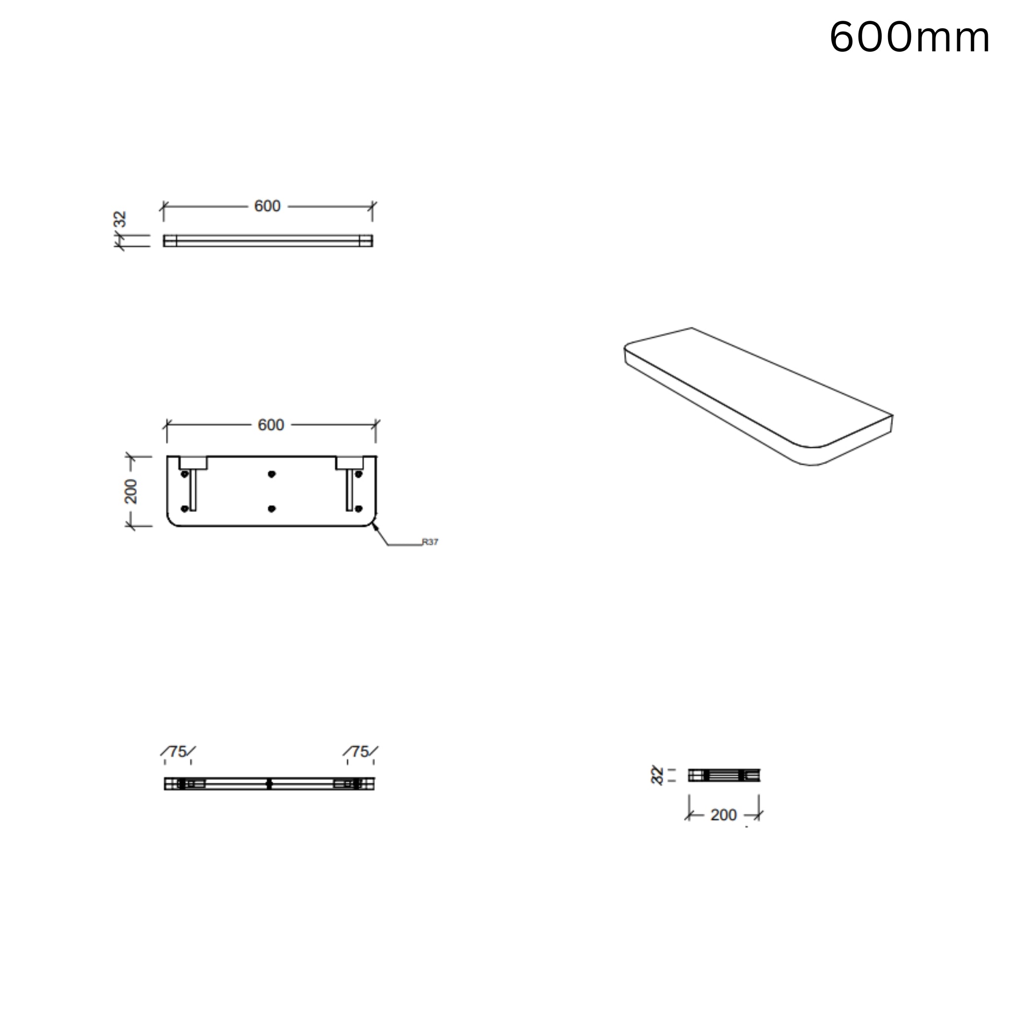 TIMBERLINE CUSTOM CURVED SPLICE SHELVES (ALL SIZING)