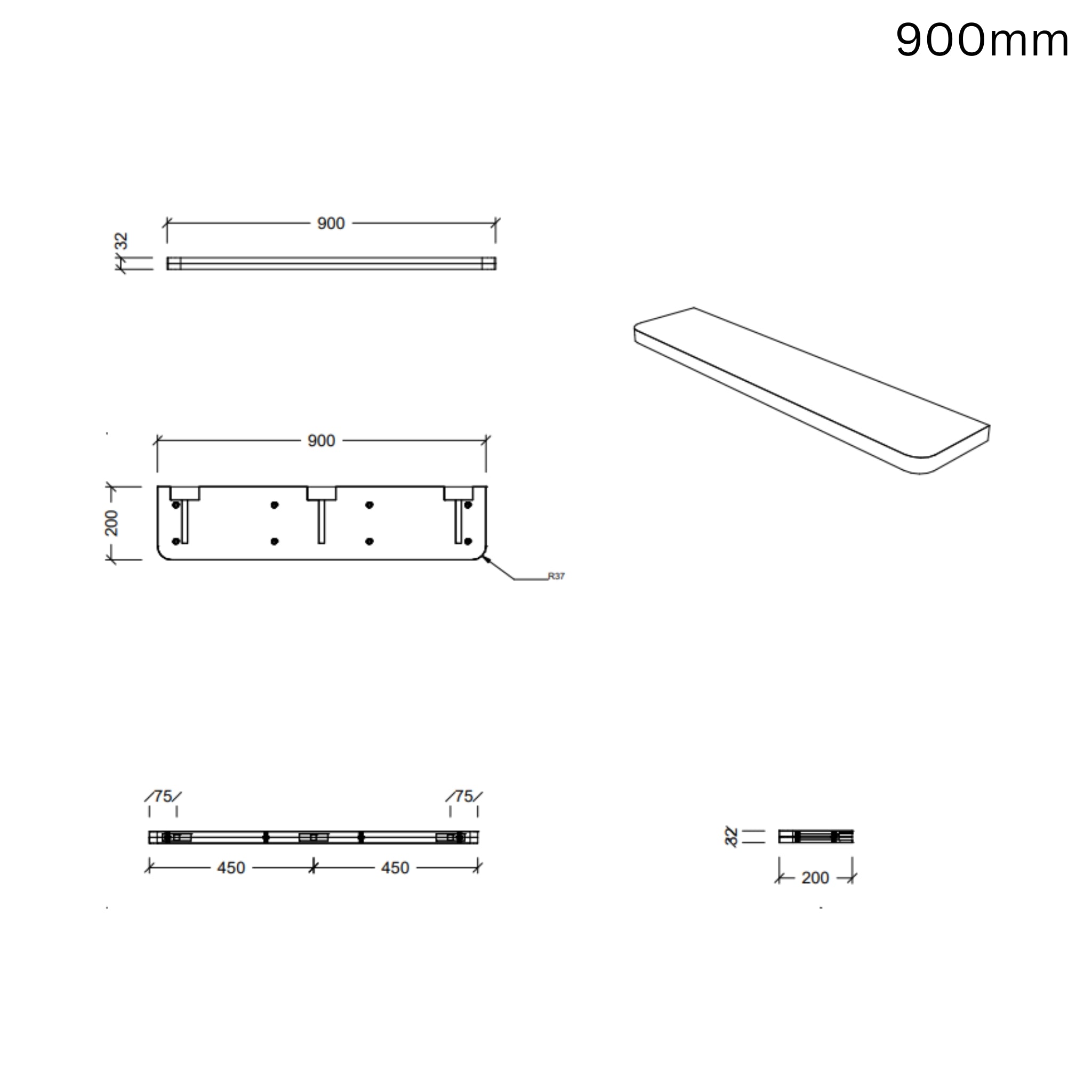 TIMBERLINE CUSTOM CURVED SPLICE SHELVES (ALL SIZING)