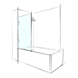 VEROTTI CUSTOM FRAMELESS BATHSCREEN WALL-MOUNTED SWING PANEL