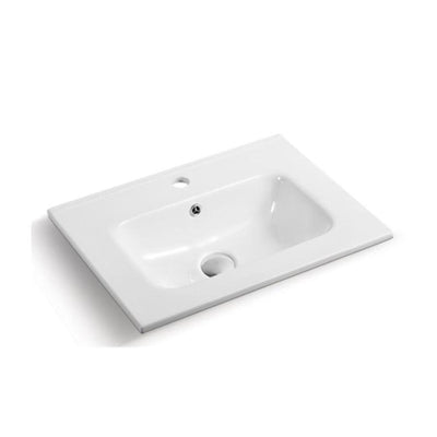 POSEDION OLIVIA GLOSS WHITE SINGLE BOWL CERAMIC VANITY TOP (AVAILABLE IN 610MM, 760MM, 910MM AND 1210MM)