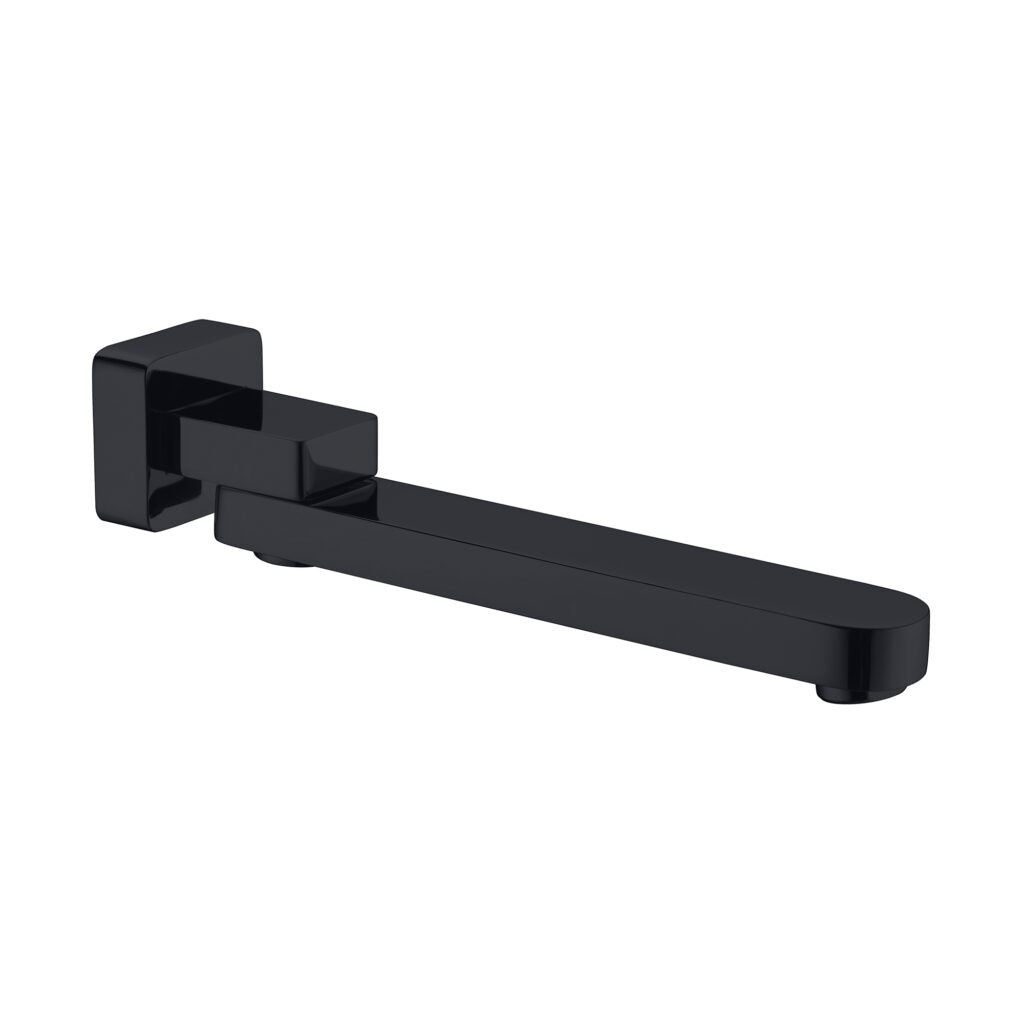 NERO BIANCA SWIVEL BATH SPOUT 253MM MATTE BLACK