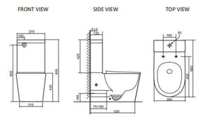 INSPIRE RADIANT RIMLESS TORNADO TOILET SUITE SLIM SEAT GLOSS WHITE