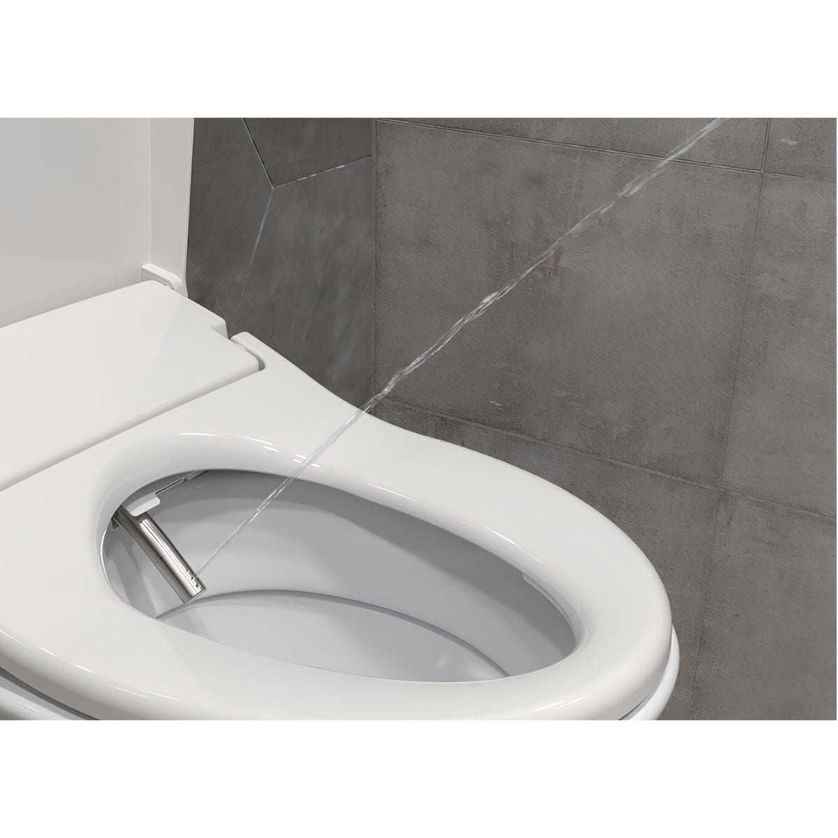 DAELIM ULTRA SLIM SMART BIDET SEAT WITH SIDE CONTROL ELONGATED GLOSS WHITE