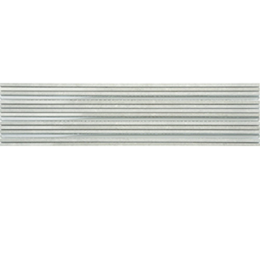 EVERSTONE DURAGLASS ASH GREY MIXED 600X150MM AIRSTRIP MOSAIC TILE (PER BOX)