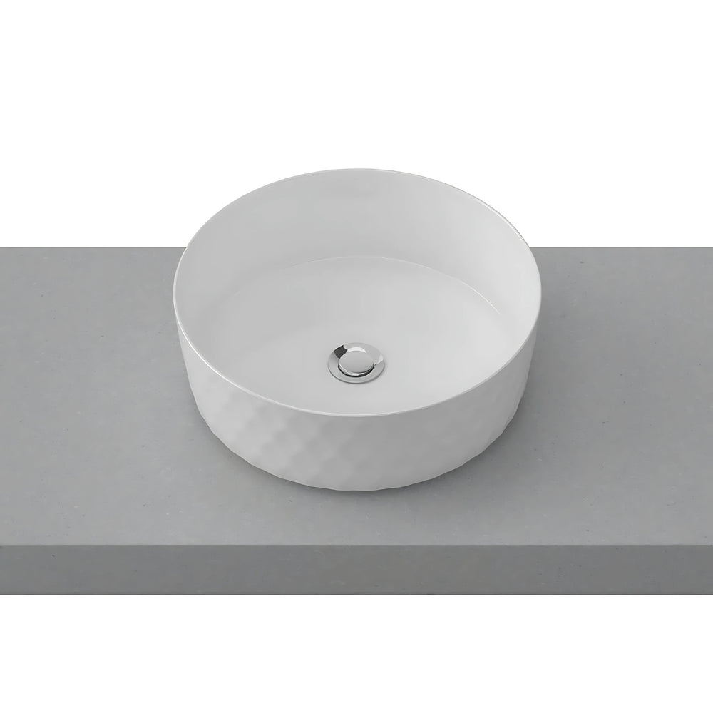 TIMBERLINE DIAMOND ABOVE COUNTER BASIN GLOSS WHITE 360MM