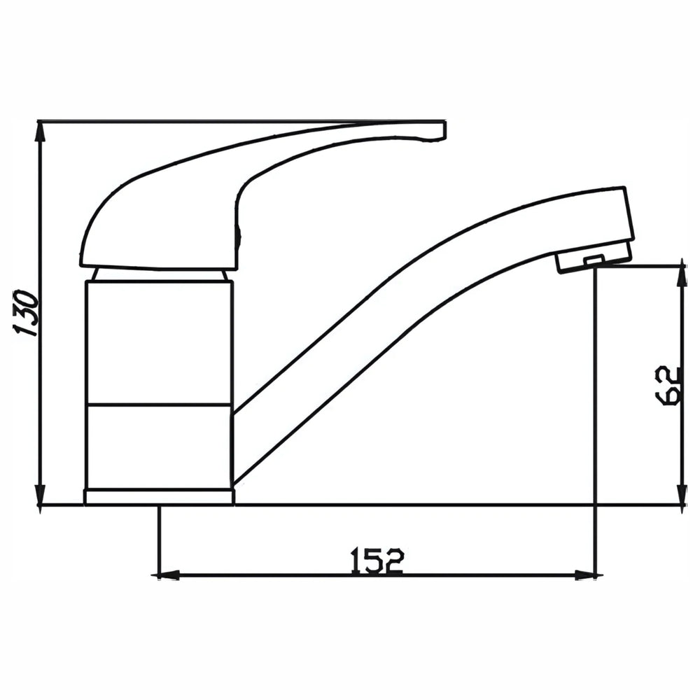 HELLYCAR DEMOS LEAD FREE BASIN MIXER SWIVEL 130MM CHROME
