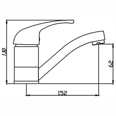 HELLYCAR DEMOS LEAD FREE BASIN MIXER SWIVEL 130MM CHROME