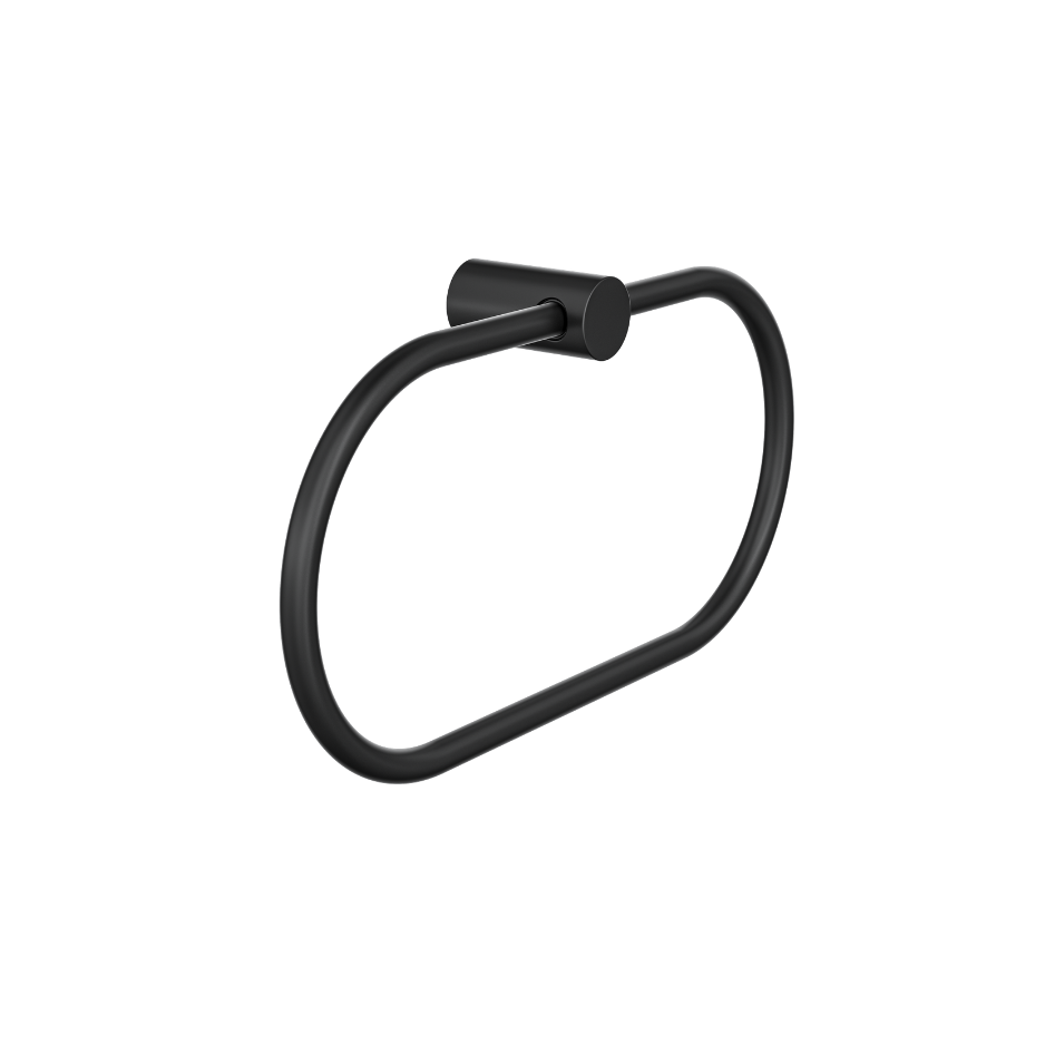 Linsol Dotti Towel Ring 260mm Matte Black - Alternate View