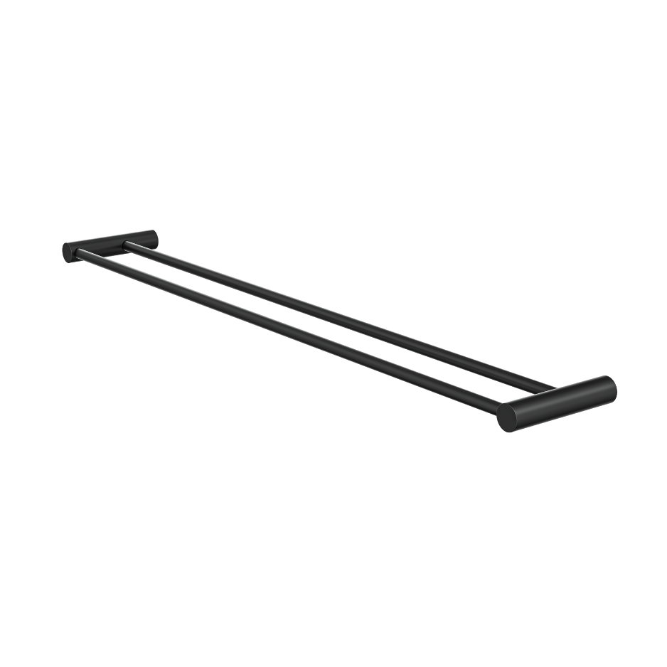 Linsol Dotti Double Towel Rail 800mm Matte Black