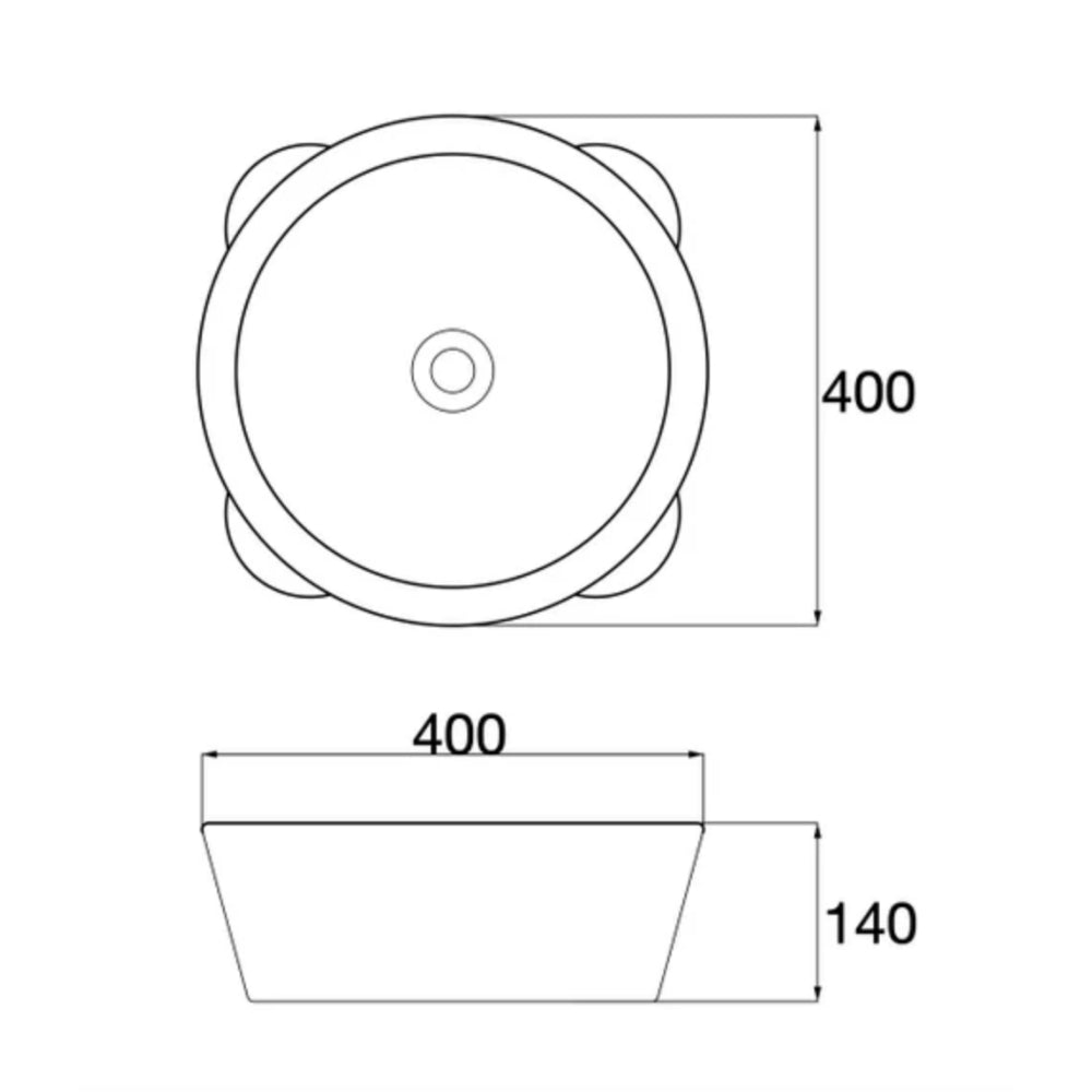 CLAYA DOVE OVAL ABOVE COUNTER BASIN GLOSS WHITE 400MM