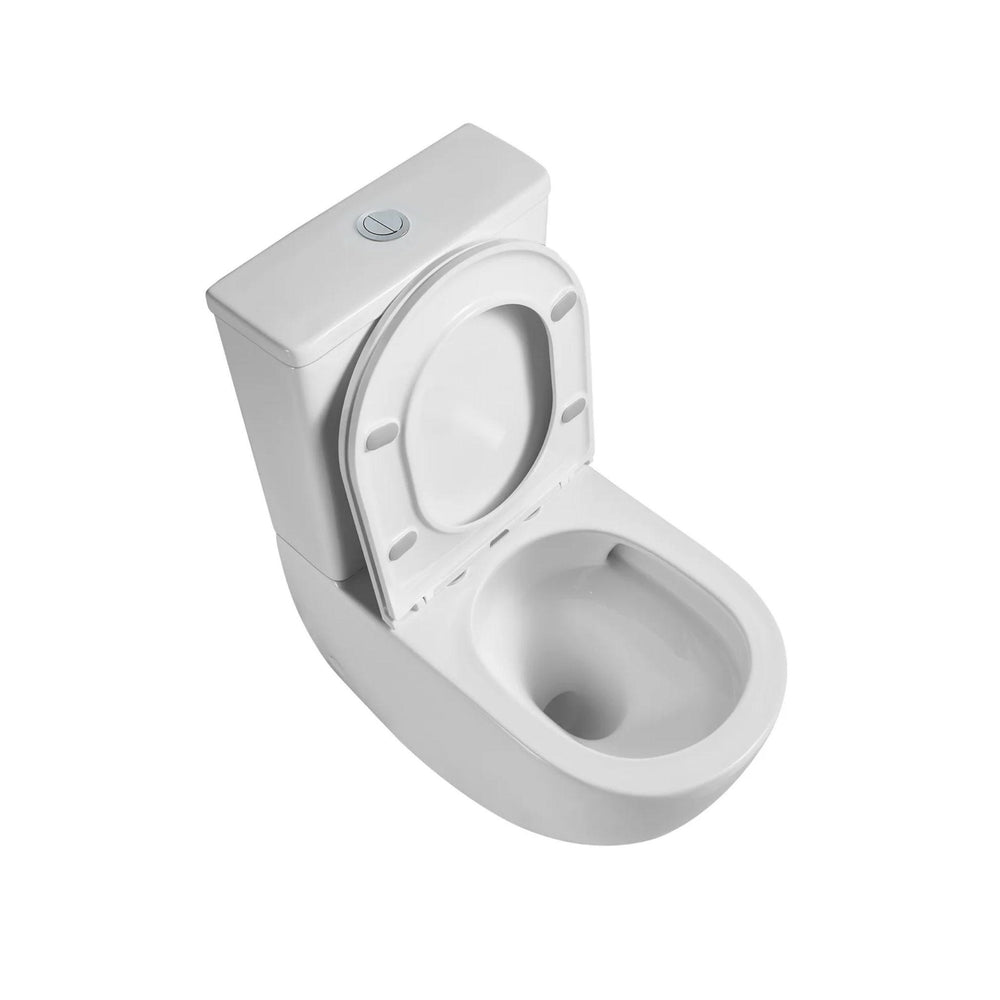 MERCIO DIANA QUIET RIMLESS AND TORNADO FLUSH BACK TO WALL TOILET SUITE GLOSS WHITE