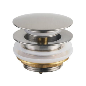 POSEIDON BRASS POP-UP BATHTUB WASTE NON-OVERFLOW 40MM BRUSHED NICKEL