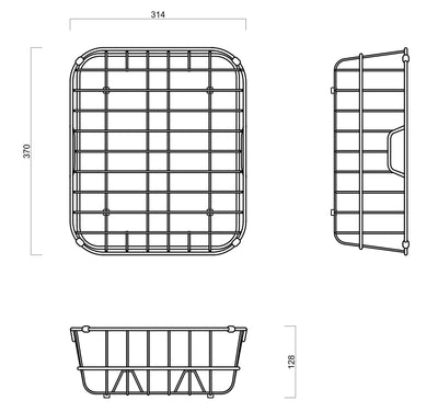 SCHOCK DISH RACK STAINLESS STEEL