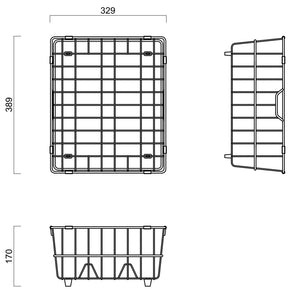 SCHOCK DISH RACK STAINLESS STEEL