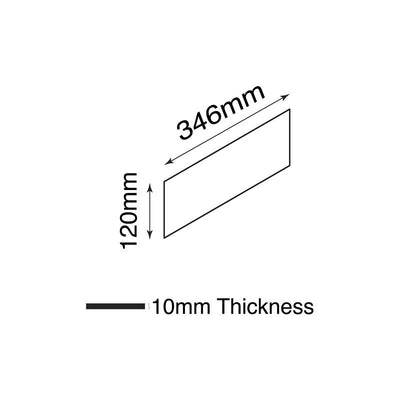 EVERSTONE DURASTONE ASH GREY MATTE 346X120MM CHEVRON TILE (PER BOX)