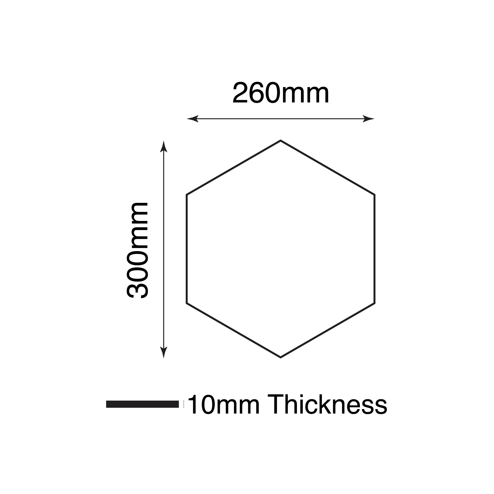 EVERSTONE DURASTONE BOTTICINO MATTE 300X260MM HEXAGON TILE (PER BOX)