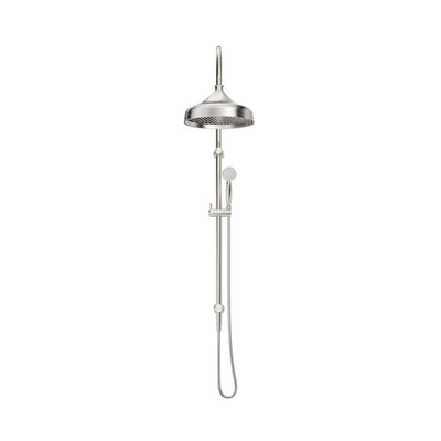 BELLA VISTA MICA HERITAGE DUAL SHOWER RAIL 1230MM BRUSHED NICKEL