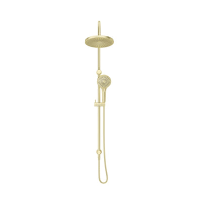 BELLA VISTA MICA GOOSENECK DUAL SHOWER RAIL 1206MM FRENCH GOLD