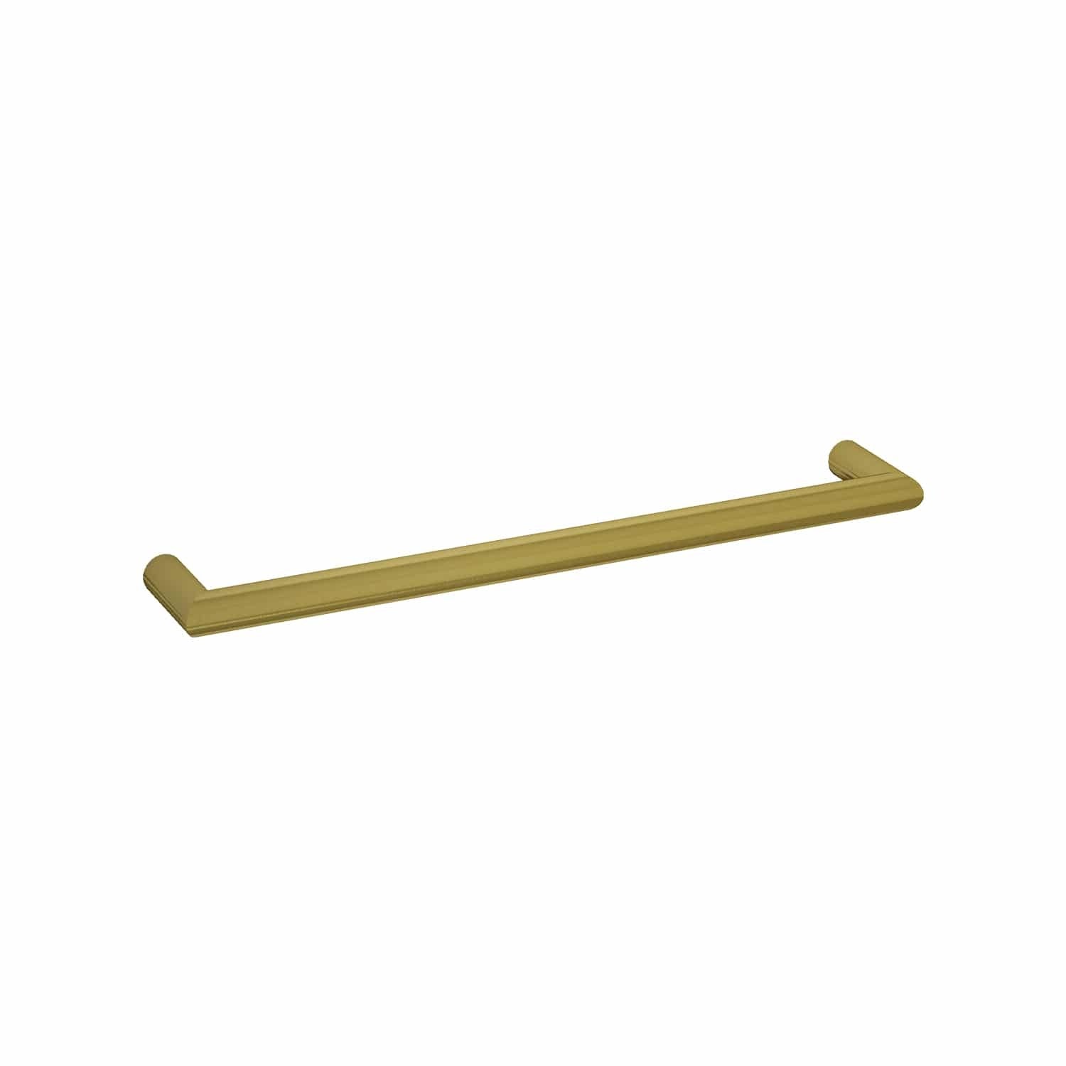 THERMOGROUP ROUND SINGLE BAR HEATED TOWEL RAIL 632MM BRUSHED GOLD