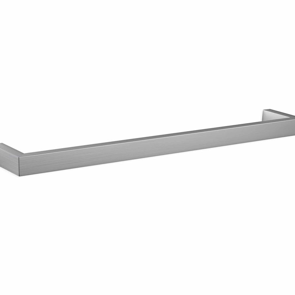 THERMOGROUP SQUARE SINGLE BAR HEATED TOWEL RAIL 832MM BRUSHED STAINLESS STEEL